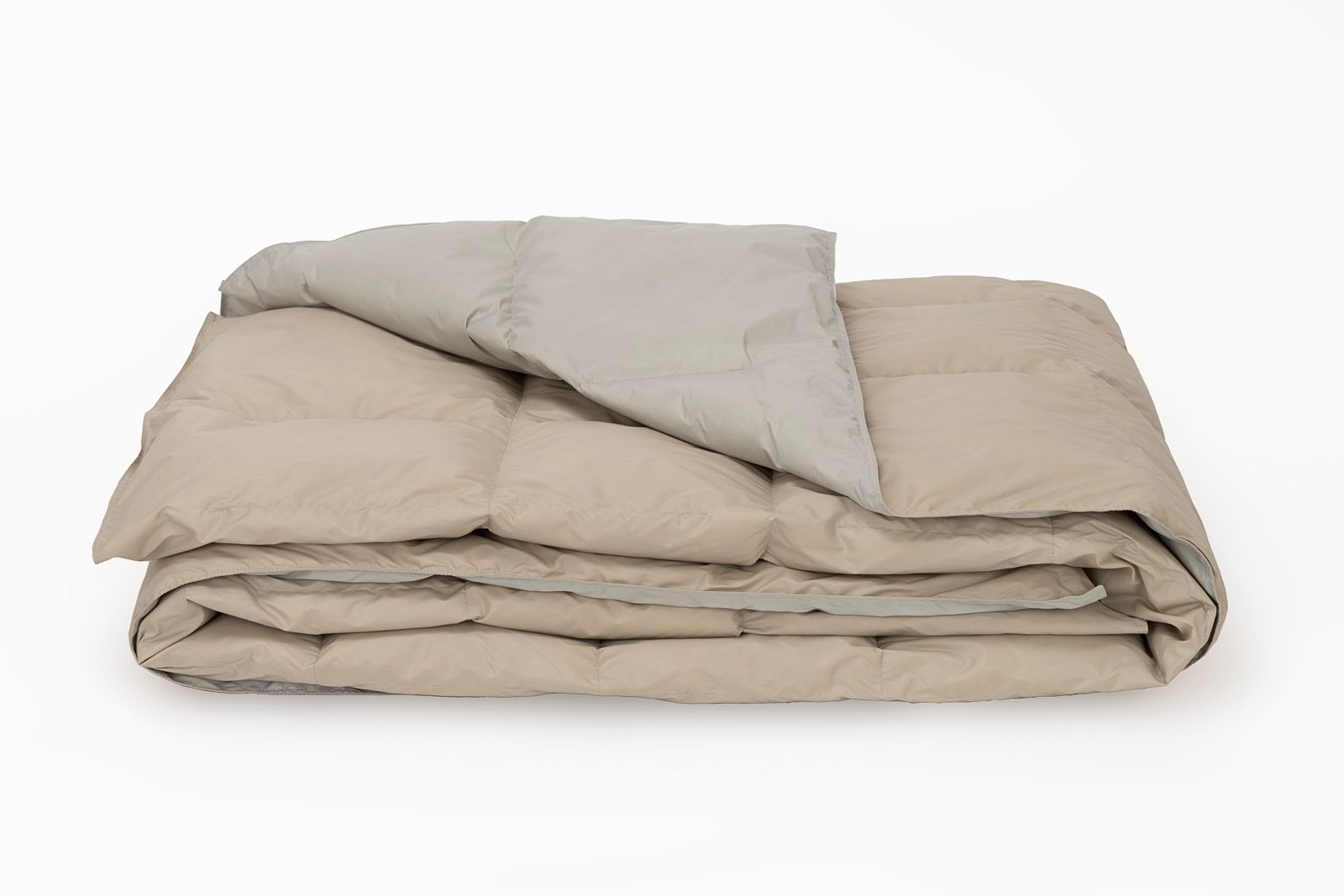 Дорожный плед пуховый travel plaid grass grey-beige 